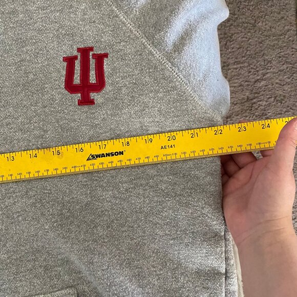 Women's Colosseum Hooded Heathered Gray Sporty IU Raglan Pullover Hoodie, Size L - Picture 7 of 11